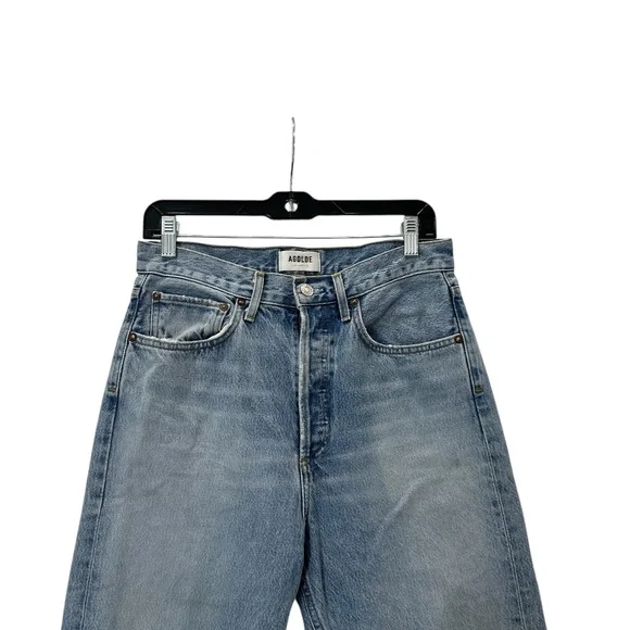 $198 Agolde Blue 90's High Rise Loose Fit Jean In Affair Size 27 - Picture 4 of 10